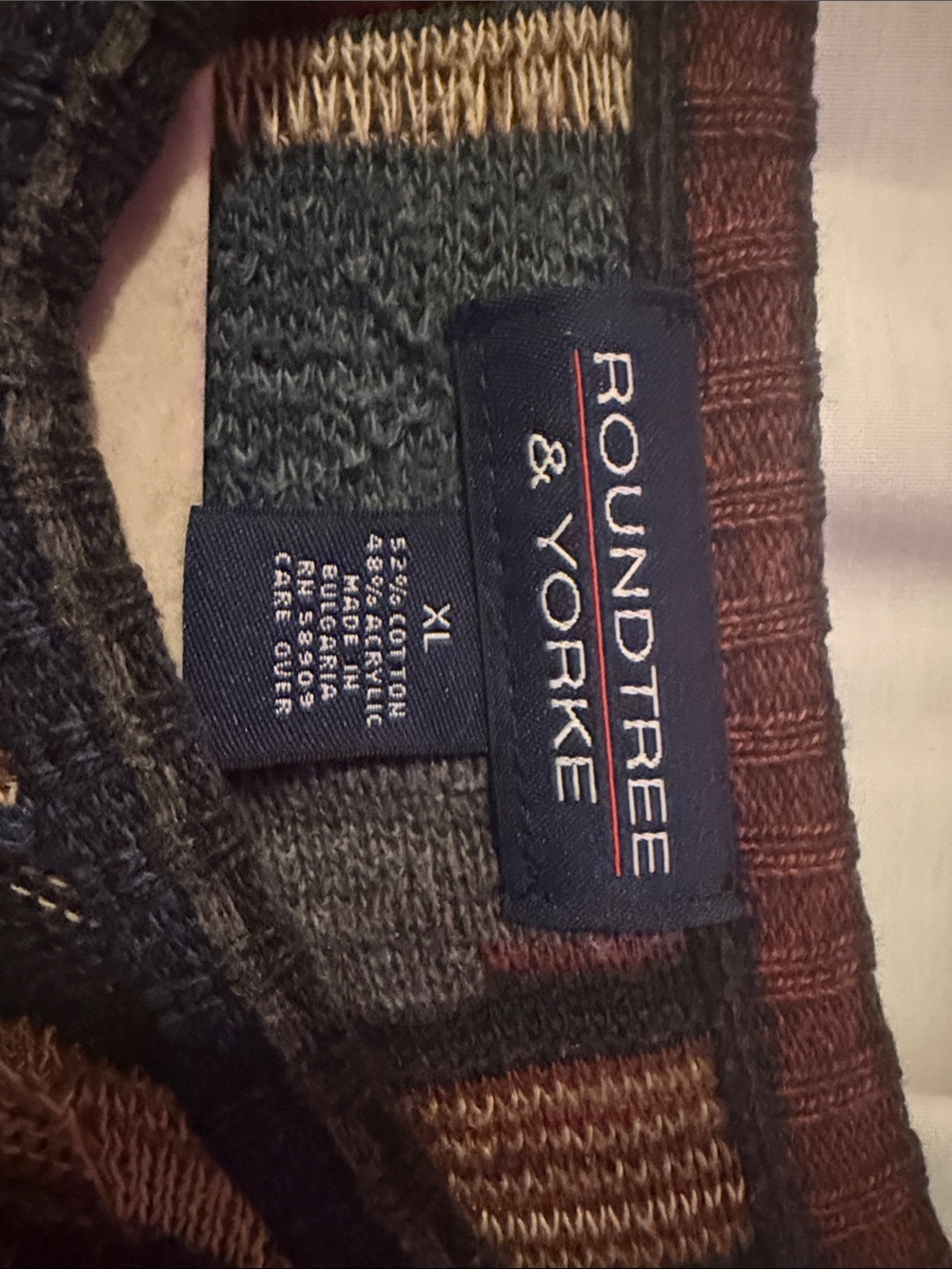 Vintage Roundtree & Yorke 3D Knit Coogi Style XL - Picture 2 of 4